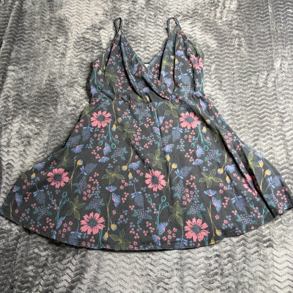 Women's Mossimo Black Floral Sundress Size Size Medium
